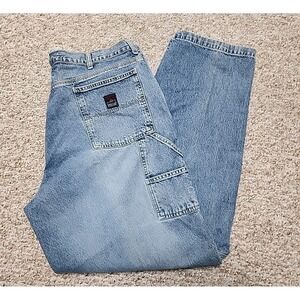 Vintage Structure Carpenter Jeans Mens 40x34 Blue Baggy Skater Wide Leg Hip Hop
